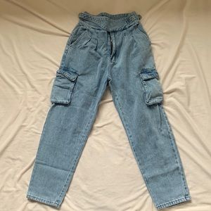Denim Cargo Pants